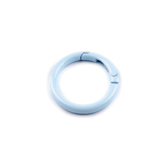 Spring o rings, round spring clips / keyrings, painted ø25 mm - White (5 Pieces) Spring o rings, round spring clips / keyrings, painted ø25 mm - White (5 Pieces)