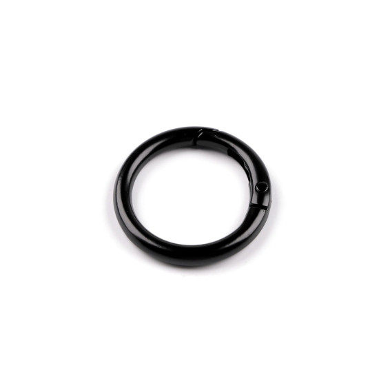 Spring o rings, round spring clips / keyrings, painted ø25 mm - White (5 Pieces) Spring o rings, round spring clips / keyrings, painted ø25 mm - White (5 Pieces)