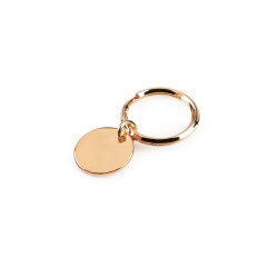 Key ring  with pendant ø20 mm - Gold classic (1 Piece)