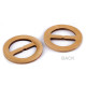 Wooden clip / buckle for clothes and macrame, ø60 mm, pulling hole 40 mm - Brown (1 Piece) Wooden clip / buckle for clothes and macrame, ø60 mm, pulling hole 40 mm - Brown (1 Piece)