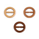 Wooden clip / buckle for clothes and macrame, ø60 mm, pulling hole 40 mm - Brown (1 Piece) Wooden clip / buckle for clothes and macrame, ø60 mm, pulling hole 40 mm - Brown (1 Piece)