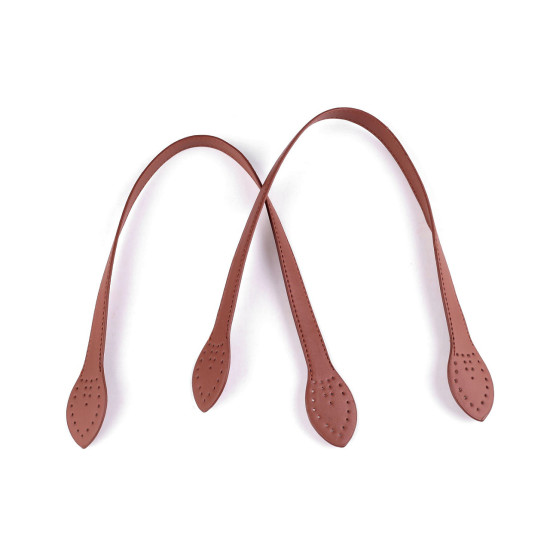 Anses de sac en cuir, produit brut, longueur 50 cm - Beige (10 Pièces) Anses de sac en cuir, produit brut, longueur 50 cm - Beige (10 Pièces)