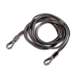 Łańcuszek do torebki z karabińczykiem długość 120 cm - Czarny nikiel (1 Sztuka)