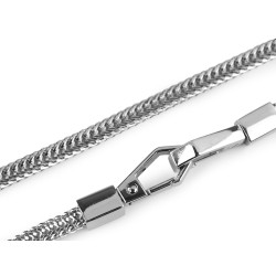 Łańcuszek do torebki z karabińczykiem długość 120 cm - Nikiel (1 Sztuka)