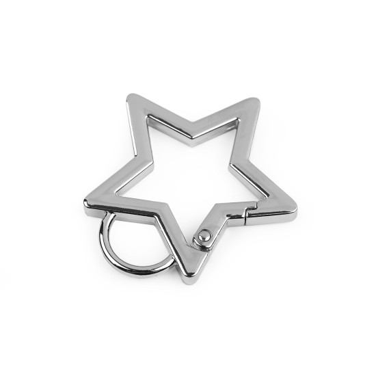 Karabińczyk metalowy gwiazda, otwór do przewlekania 12 mm - Różowozłota (5 Sztuki) Karabińczyk metalowy gwiazda, otwór do przewlekania 12 mm - Różowozłota (5 Sztuki)
