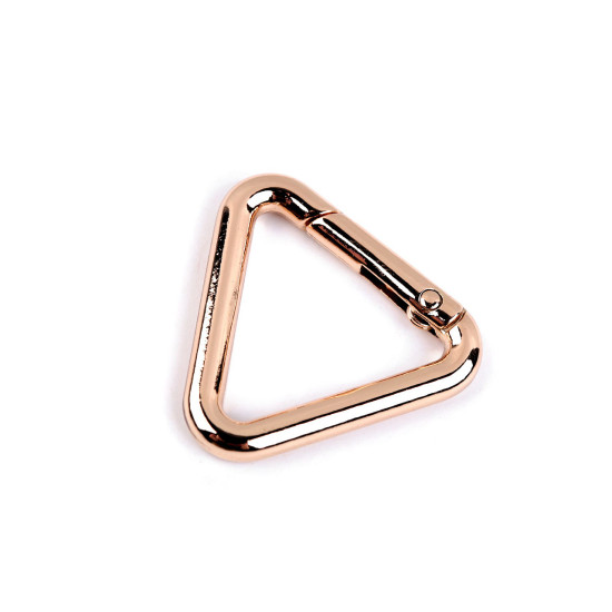 Triangle carabiner snap hook, 25 mm - Black nickel (10 Pieces)