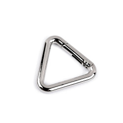 Karabiner dreieck, durchzug 25 mm - Nickel (1 Stück)