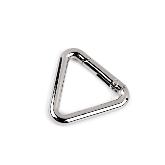 Triangle carabiner snap hook, 25 mm - Black nickel (10 Pieces)