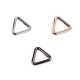 Triangle carabiner snap hook, 25 mm - Black nickel (10 Pieces)