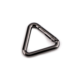 Karabiner dreieck, durchzug 25 mm - Nickel schwarz (1 Stück)