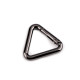 Triangle carabiner snap hook, 25 mm - Black nickel (10 Pieces)