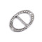 Design-schnalle mit geschliffenen steinchen, durchzug 19 mm - Crystal (1 Stück)