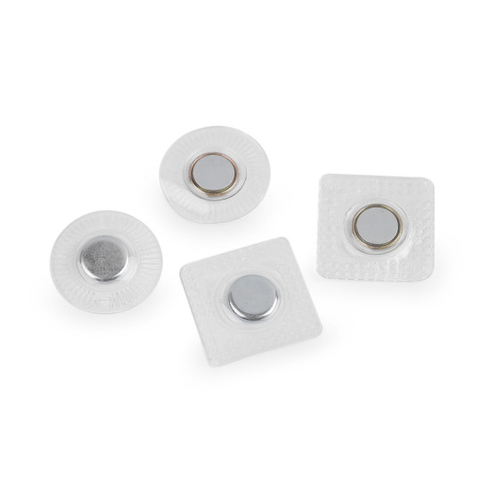 Invisible / hidden magnetic fasteners to sew on ø12 mm - Transparent (30 Pairs) Invisible / hidden magnetic fasteners to sew on ø12 mm - Transparent (30 Pairs)