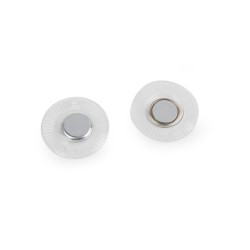 Invisible / hidden magnetic fasteners to sew on ø12 mm - Transparent (10 Pairs)