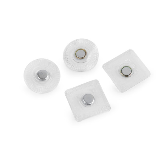 Invisible / hidden magnetic fasteners to sew on ø8 mm - Transparent (10 Pairs) Invisible / hidden magnetic fasteners to sew on ø8 mm - Transparent (10 Pairs)