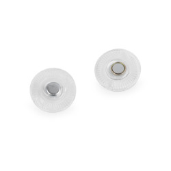 Invisible / hidden magnetic fasteners to sew on ø8 mm - Transparent (10 Pairs)