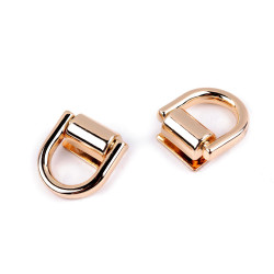Handbag strap buckle, width 16 mm - Pink gold (10 Sets)