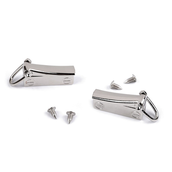 Handbag / purse strap buckle - Nickel (1 Pair) Handbag / purse strap buckle - Nickel (1 Pair)