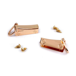 Handbag / purse strap buckle - Pink gold (1 Pair)