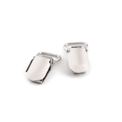 Zapięcie do szelek szerokość 10 mm metalowe - Nikiel (2 Sztuki)