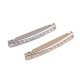 Design ornament with rhinestones to sew-on - Pink gold (9 Pieces)