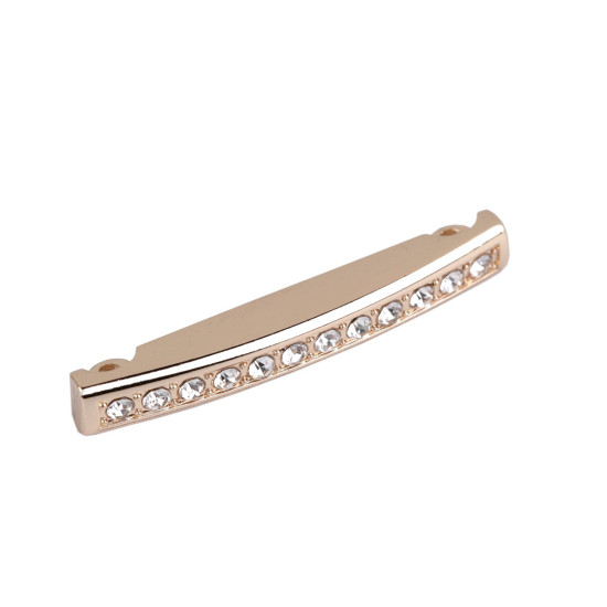 Design ornament with rhinestones to sew-on - Pink gold (9 Pieces)