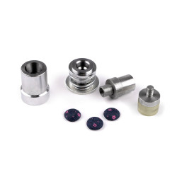 Hand press dies mold set for self-cover buttons on a baseball cap - Nickel (1 Set)