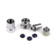 Hand press dies mold set for self-cover buttons on a baseball cap - Nickel (2 Sets) Hand press dies mold set for self-cover buttons on a baseball cap - Nickel (2 Sets)