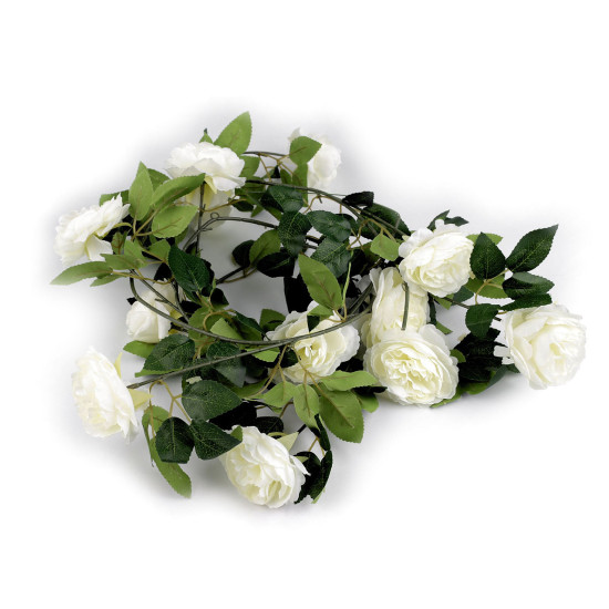 Artificial flower garland, rose - Cream lightest (3 Pieces) Artificial flower garland, rose - Cream lightest (3 Pieces)