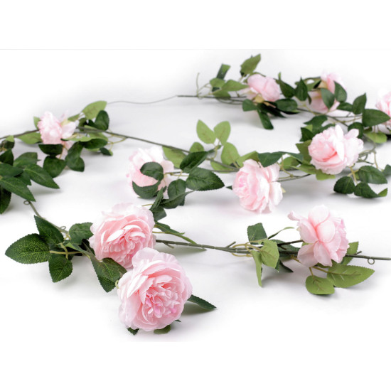 Artificial flower garland, rose - Cream lightest (3 Pieces) Artificial flower garland, rose - Cream lightest (3 Pieces)