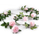 Artificial flower garland, rose - Cream lightest (3 Pieces) Artificial flower garland, rose - Cream lightest (3 Pieces)