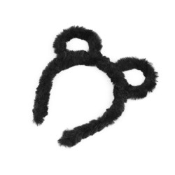 Fur headband - Black (1 Piece)