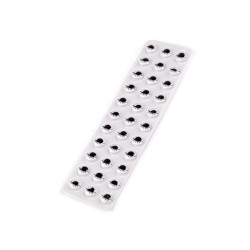 Self-adhesive wiggle eyes with eyelashes ø10 and 12 mm - Black (1 Card)