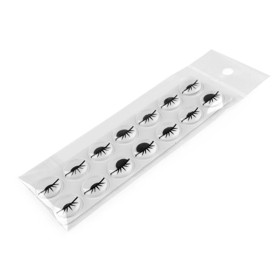 Self-adhesive wiggle eyes with eyelashes ø18 and 20 mm - Black (1 Card) Self-adhesive wiggle eyes with eyelashes ø18 and 20 mm - Black (1 Card)