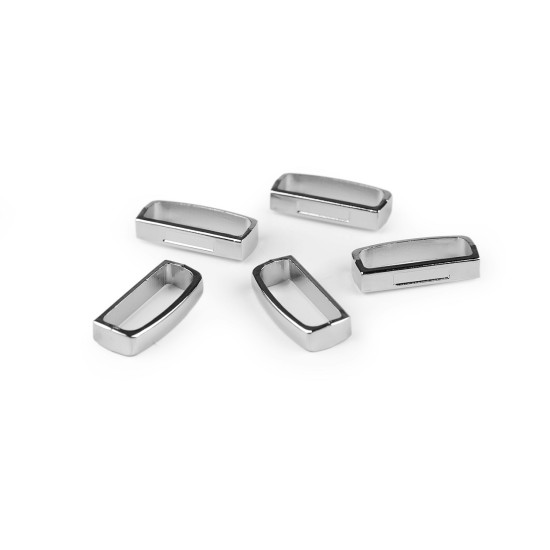 Designový kovový průvlek 20 mm na kabelky a opasky - Nikl (20 Kusy) Designový kovový průvlek 20 mm na kabelky a opasky - Nikl (20 Kusy)
