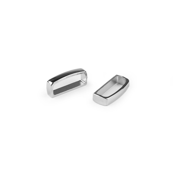 Designový kovový průvlek 20 mm na kabelky a opasky - Nikl (20 Kusy) Designový kovový průvlek 20 mm na kabelky a opasky - Nikl (20 Kusy)