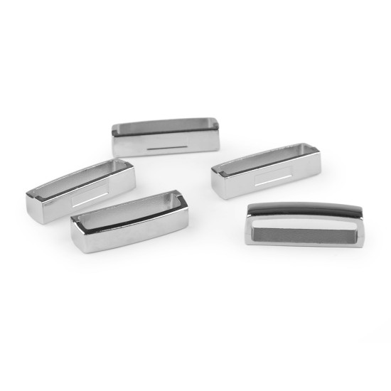 Designový kovový průvlek 25 mm na kabelky a opasky - Nikl (5 Kusy) Designový kovový průvlek 25 mm na kabelky a opasky - Nikl (5 Kusy)
