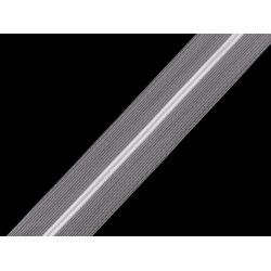 Cerniera continua in nylon n. 3, trasparente, per biancheria da letto, cuscini - Bianco (1 Metro)