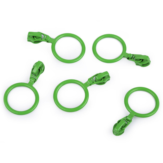 Slider for nylon / spiral zippers no 3 with colored ring - Yellow (100 Pieces) Slider for nylon / spiral zippers no 3 with colored ring - Yellow (100 Pieces)