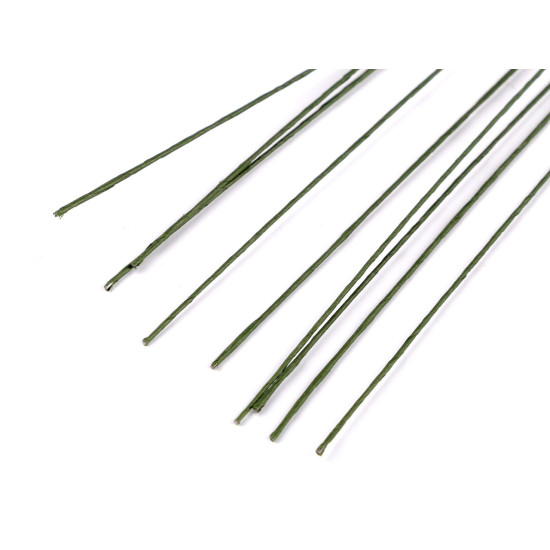 Drut florystyczny ø0,8 mm, długość 60 cm - Zielony (10 Sztuki) Drut florystyczny ø0,8 mm, długość 60 cm - Zielony (10 Sztuki)