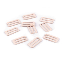 Metal bra straps hook width 18 mm - Nude (10 Pieces)