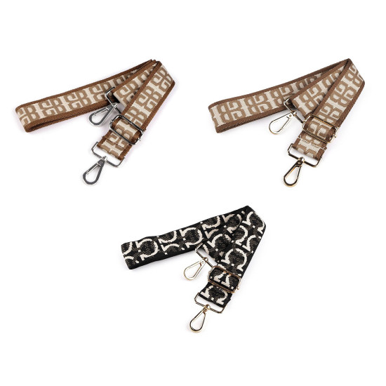 Bag handles / strap for bag with hooks, width 3.8 cm - Beige (1 Piece) Bag handles / strap for bag with hooks, width 3.8 cm - Beige (1 Piece)