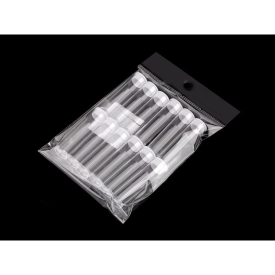 Buteleczka plastikowa z wieczkiem - Transparent (12 Fiolki) Buteleczka plastikowa z wieczkiem - Transparent (12 Fiolki)