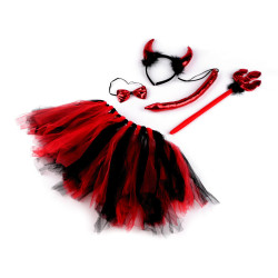 Carnival / party costume - devil - Red (1 Set)