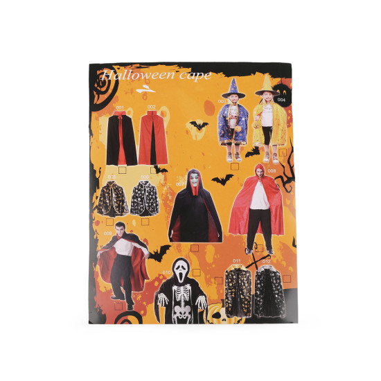 Cape de carnaval avec capuche - Noir (1 Ensemble) Cape de carnaval avec capuche - Noir (1 Ensemble)