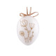 Hanging easter eggs decoration - White (6 Pieces)