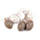 Hanging easter eggs decoration - White (6 Pieces)