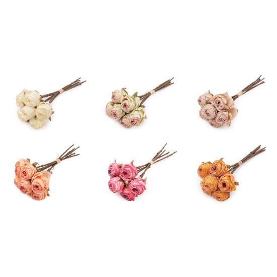 Artificial rose vintage bouquet - Salmon (1 Bunch) Artificial rose vintage bouquet - Salmon (1 Bunch)