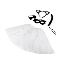 Carnival / party costume - cat - White (1 Set)
