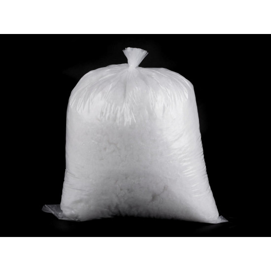 Hollow fiber polyester ball fiber filling / toy stuffing, 500 g, bleached - White (4 Bags) Hollow fiber polyester ball fiber filling / toy stuffing, 500 g, bleached - White (4 Bags)